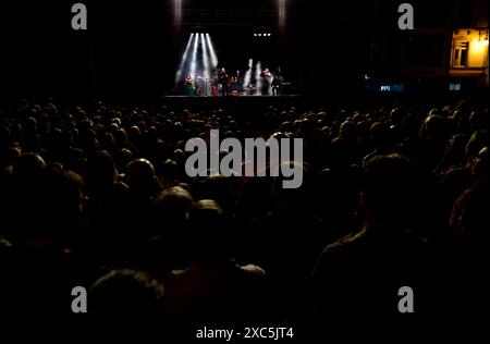 Concert de Luar na Lubre dans la fête de San Froilan, Lugo, Espagne Banque D'Images