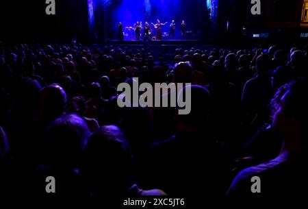 Concert de Luar na Lubre dans la fête de San Froilan, Lugo, Espagne Banque D'Images