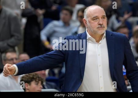 Berlin, Deutschland. 14 juin 2024. GER, Berlin, Alba Berlin vs FC Bayern Basketball, finale des play-off, match 4, BBL, Basketball, Uber Arena, 14/06/2024, Pablo Laso (FC Bayern Muenchen Basketball), crédit : HMB Media/Alamy Live News Banque D'Images