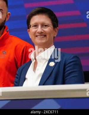 Photo du dossier datée du 30/05/24 de la PDG de la Bourse de Londres Julia Hoggett qui a été nommée Dame Commandeur de l'ordre de l'Empire britannique, pour services rendus aux entreprises et aux Finances, sur la liste des honneurs d'anniversaire du roi. Date d'émission : vendredi 14 juin 2024. Banque D'Images