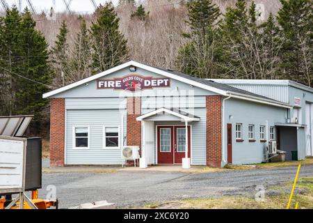 Service d'incendie sur NS 104 à Aulds Cove, Nouvelle-Écosse, Canada Banque D'Images