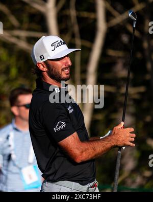 Pinehurst, Caroline du Nord, États-Unis. 11 juin 2024. Max Homa, des États-Unis, lors de la ronde d'entraînement de mardi pour le 124e US Open, le 11 juin 2024, au Pinehurst Resort & Country Club (course n°2) à Pinehurst, Caroline du Nord. (Crédit image : © Timothy L. Hale/ZUMA Press Wire) USAGE ÉDITORIAL SEULEMENT! Non destiné à UN USAGE commercial ! Banque D'Images