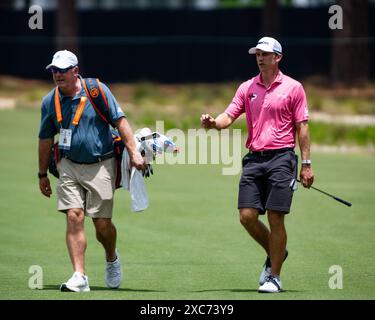 Pinehurst, Caroline du Nord, États-Unis. 12 juin 2024. Lors de la ronde d'entraînement de mercredi pour le 124e US Open, le 12 juin 2024, au Pinehurst Resort & Country Club (course no 2) à Pinehurst, Caroline du Nord. (Crédit image : © Timothy L. Hale/ZUMA Press Wire) USAGE ÉDITORIAL SEULEMENT! Non destiné à UN USAGE commercial ! Banque D'Images