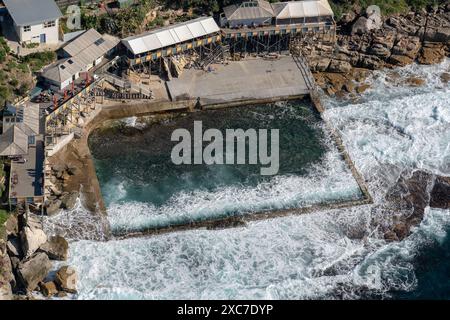 Piscine océanique de Sydney en hélicoptère Banque D'Images