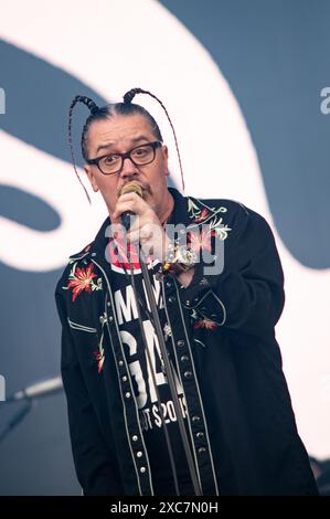 Donington, Royaume-Uni. 13 juin 2024. Mike Patton et Scott Ian apportent leur projet rejoint Mr Bungle au Download Festival. Cristina Massei/Alamy nouvelles en direct Banque D'Images