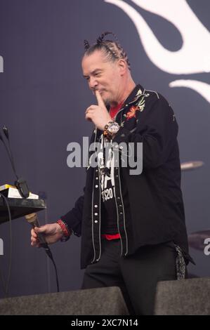 Donington, Royaume-Uni. 13 juin 2024. Mike Patton et Scott Ian apportent leur projet rejoint Mr Bungle au Download Festival. Cristina Massei/Alamy nouvelles en direct Banque D'Images