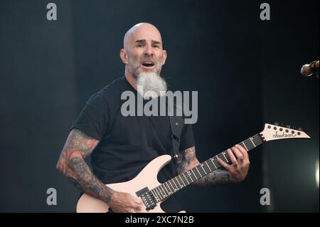 Donington, Royaume-Uni. 13 juin 2024. Mike Patton et Scott Ian apportent leur projet rejoint Mr Bungle au Download Festival. Cristina Massei/Alamy nouvelles en direct Banque D'Images