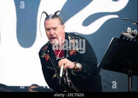 Donington, Royaume-Uni. 13 juin 2024. Mike Patton et Scott Ian apportent leur projet rejoint Mr Bungle au Download Festival. Cristina Massei/Alamy nouvelles en direct Banque D'Images