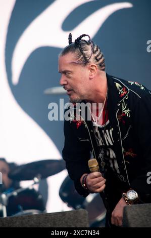 Donington, Royaume-Uni. 13 juin 2024. Mike Patton et Scott Ian apportent leur projet rejoint Mr Bungle au Download Festival. Cristina Massei/Alamy nouvelles en direct Banque D'Images