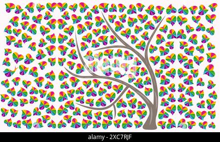 Arbre coloré Illustration de Vecteur