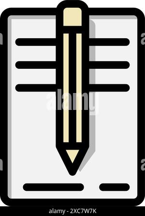 Icône crayon et ligne de livre. Peut être utilisé pour les sites Web, l'interface utilisateur et les applications mobiles. Illustrations vectorielles. Illustration de Vecteur