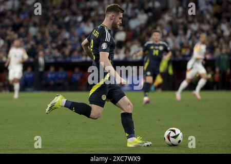 Anthony Ralston, écossais, lors de l'UEFA Euro 2024, Groupe A, match de football entre l'Allemagne et l'Écosse le 14 juin 2024 à l'Allianz Arena de Munich, en Allemagne Banque D'Images