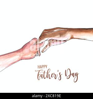 Fête des pères suit une composition horizontale réaliste avec texte orné modifiable avec date et illustration vectorielle de fond de costume intelligent Illustration de Vecteur