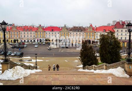 Lublin, Pologne - 25 décembre 2022. Castle Square à Lublin Banque D'Images