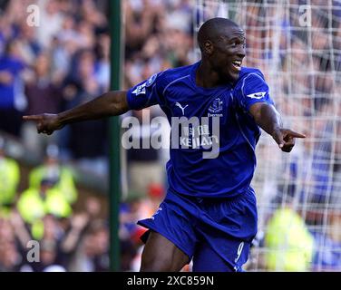 Photo du dossier datée du 22-09-2002 de l'ancien attaquant d'Arsenal et Everton Kevin Campbell décédé à l'âge de 54 ans. Date d'émission : dimanche 15 juin 2024. Banque D'Images