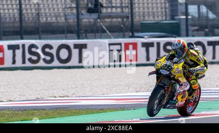 Misano Adriatico, Italie. 15 juin 2024. NÂ°29 Andrea Iannone ITA Ducati Panigale V4R TEAM GO ONZE durant Pirelli Emilia Romagna Round - Tissot Superpole, World Superbike - SBK course à Misano Adriatico, Italie, 15 juin 2024 crédit : Agence photo indépendante/Alamy Live News Banque D'Images