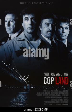 Affiche COP Land Harvey Keitel, Sylvester Stallone, Robert de Niro & Ray Liotta Banque D'Images