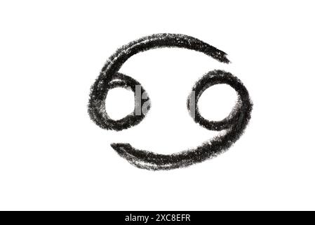 Un signe du zodiaque cancéreux dessiné à la main Banque D'Images