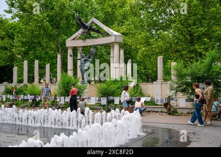 Mémorial controversé pour les victimes de l'occupation allemande, Budapest, Hongrie Banque D'Images