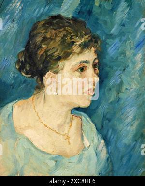 Portrait d'une femme, 1885 (peinture) artiste Gogh, Vincent van (1853-90) Néerlandais. Illustration de Vecteur