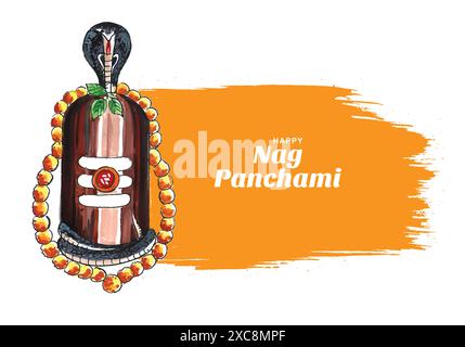 Hindou festival Happy Nag panchami fond de célébration Illustration de Vecteur