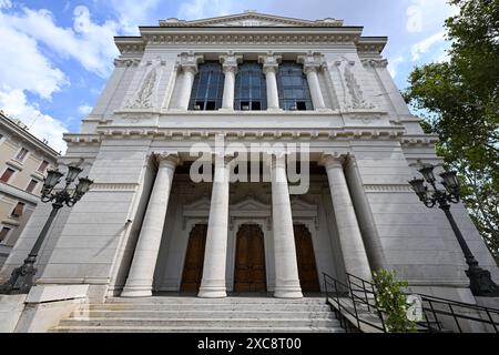 La Grande Synagogue de Rome. Bien que la communauté juive de Rome remonte au IIe siècle B. C, le bâtiment actuel de la synagogue date de 1870. Banque D'Images