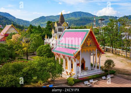 Wat Chalong, un temple bouddhiste du 19ème siècle sur l'île de Phuket en Thaïlande, Asie du Sud-est Banque D'Images