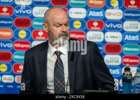 Stephen Clarke (Schottland, formateur), Pressekonferenz, GER, Allemagne (GER) v. Scottland (SCO), Fussball Europameisterschaft, UEFA EURO 2024, Gruppe A, 1. Spieltag, 14.06.2024, Foto : Eibner-Pressefoto/Sascha Walther Banque D'Images