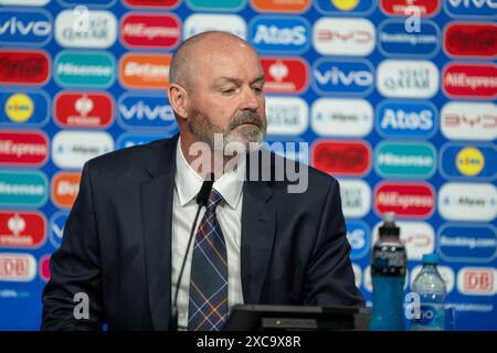 Stephen Clarke (Schottland, formateur), Pressekonferenz, GER, Allemagne (GER) v. Scottland (SCO), Fussball Europameisterschaft, UEFA EURO 2024, Gruppe A, 1. Spieltag, 14.06.2024, Foto : Eibner-Pressefoto/Sascha Walther Banque D'Images