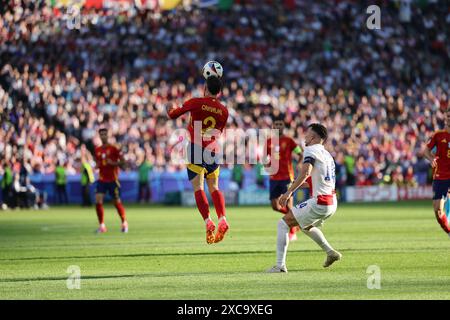 Berlin, Allemagne, 15 juin 2024. Dani Carvajal lors du match entre l'Espagne et la Croatie. UEFA Euro 2024 Allemagne. Groupe B. crédit : Fabideciria/Alamy Live News Banque D'Images