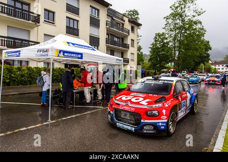 Gérardmer, France. 15 juin 2024. 4ème tour du Championnat de, France. , . Des Rallyes 2024, du 15 au 16 juin à Gérardmer, France - photo Bastien Roux/DPPI crédit : DPPI Media/Alamy Live News Banque D'Images