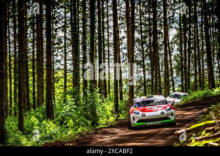 Gérardmer, France. 15 juin 2024. 4ème tour du Championnat de, France. , . Des Rallyes 2024, du 15 au 16 juin à Gérardmer, France - photo Damien Saulnier/DPPI crédit : DPPI Media/Alamy Live News Banque D'Images