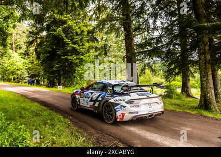 Gérardmer, France. 15 juin 2024. 4ème tour du Championnat de, France. , . Des Rallyes 2024, du 15 au 16 juin à Gérardmer, France - photo Bastien Roux/DPPI crédit : DPPI Media/Alamy Live News Banque D'Images