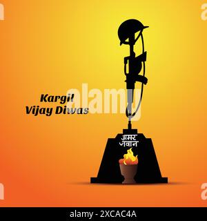 Kargil vijay diwas avec fond agréable et poster Illustration de Vecteur