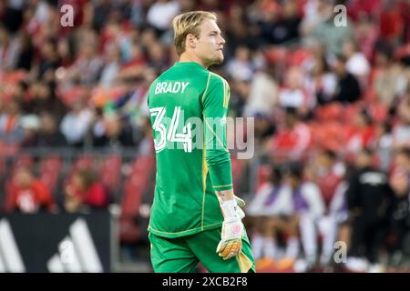 Toronto, Ontario, Canada. 15 juin 2024. Chris Brady #34 en action lors du match de la MLS entre le Toronto FC et le Chicago Fire FC au BMO Field à Toronto. Le jeu s'est terminé en 1-4 pour Chicago Fire FC (crédit image : © Angel Marchini/ZUMA Press Wire) USAGE ÉDITORIAL SEULEMENT! Non destiné à UN USAGE commercial ! Banque D'Images