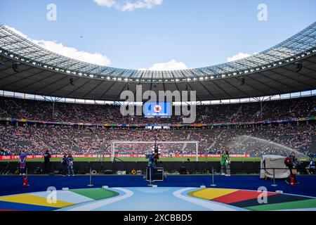 Berlin, Allemagne. 15 juin 2024. L'Olympiastadion vu lors du match de l'UEFA Euro 2024 dans le Groupe B entre l'Espagne et la Croatie à Berlin. Crédit : Gonzales photo/Alamy Live News Banque D'Images