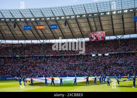 Berlin, Allemagne. 15 juin 2024. Berlin est prête pour le match UEFA Euro 2024 dans le Groupe B entre l'Espagne et la Croatie à l'Olympiastadion de Berlin. Crédit : Gonzales photo/Alamy Live News Banque D'Images