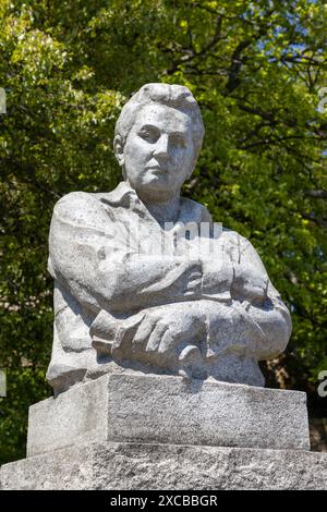pomník spisovatele Jaroslava Haska, Lipnice nad Sazavou, Kraj Vysocina, Ceska Republika / statue de l'écrivain Jaroslav Hasek, Lipnice nad Sázavou, Vysoci Banque D'Images
