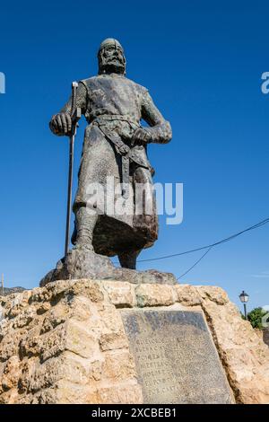 Rodrigo Diaz de Vivar, le CID Campeador, oeuvre de Luis Moreno Cutando, El Poyo del CID, Calamocha, province de Teruel, Aragon, Espagne Banque D'Images