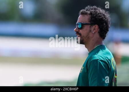 Misano Adriatico, Italie. 15 juin 2024. Franco Morbidelli MotoGP vu lors du Championnat du monde FIM SBK Superbike Pirelli Emilia-Romagna Round - course 1 sur Misano World circuit à Misano Adriatico. (Photo de Fabrizio Carabelli/SOPA images/Sipa USA) crédit : Sipa USA/Alamy Live News Banque D'Images