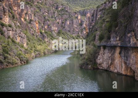 Vue sur les gorges de Congost de Mu en Catalogne Banque D'Images