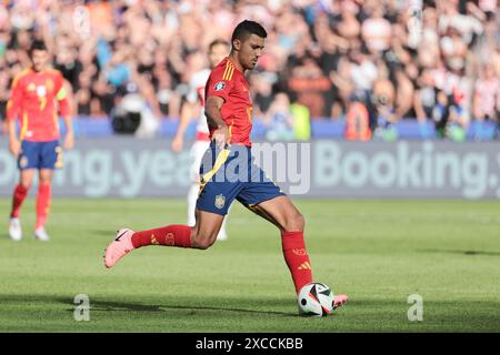 Berlin, Allemagne. 15 juin 2024. Rodri d'Espagne lors de l'UEFA Euro 2024, Groupe B, match de football entre l'Espagne et la Croatie le 15 juin 2024 à l'Olympiastadion de Berlin, Allemagne - photo Jean Catuffe/DPPI crédit : DPPI Media/Alamy Live News Banque D'Images