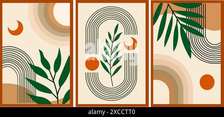 Ensemble d'illustrations vectorielles abstraites dessinées à la main. Peut être utilisé pour les cartes, invitations, bannières, affiches. Illustration de Vecteur