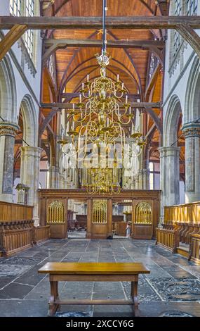 Amsterdam, Hollande - 12 août 2023 : la nef de la vieille église Banque D'Images
