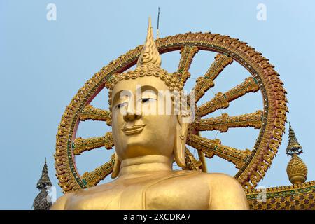 Portrait de Bouddha, Wat Phra Yai, le temple du Grand Bouddha, sur Ko Phan, Koh Samui, Thaïlande Banque D'Images
