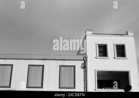 Un cadre intéressant d'un bâtiment ressemblant à une 'personne' photographiée en Australie, Sydney. Banque D'Images