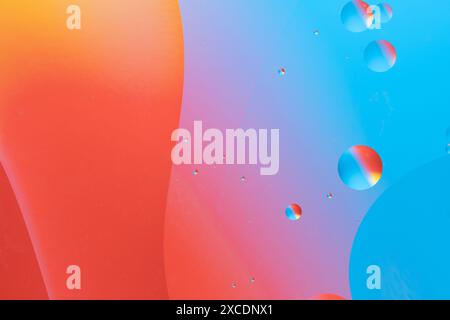 Fond abstrait lumineux et coloré avec des formes de bulles Banque D'Images