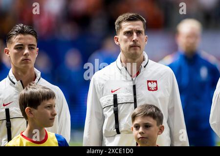 Hambourg, Allemagne. 16 juin 2024. Taras Romanczuk, Polonais, vu lors du match de l'UEFA Euro 2024 dans le Groupe d entre la Pologne et les pays-Bas au Volksparkstadion à Hambourg. Crédit : Gonzales photo/Alamy Live News Banque D'Images