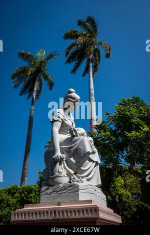 Sur la place centrale de la ville, Grenade, Nicaragua Banque D'Images