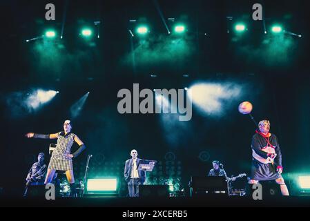 Rome, Italie. 13 juin 2024. CCCP pendant la tournée CCCP Fedeli alla Linea 2024, concert de musique à Rome, Italie, 13 juin 2024 crédit : Agence photo indépendante/Alamy Live News Banque D'Images